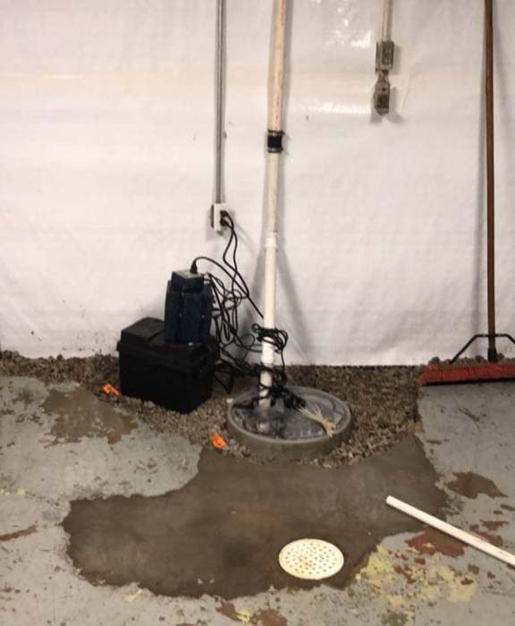 C-33 Sump Pump installation